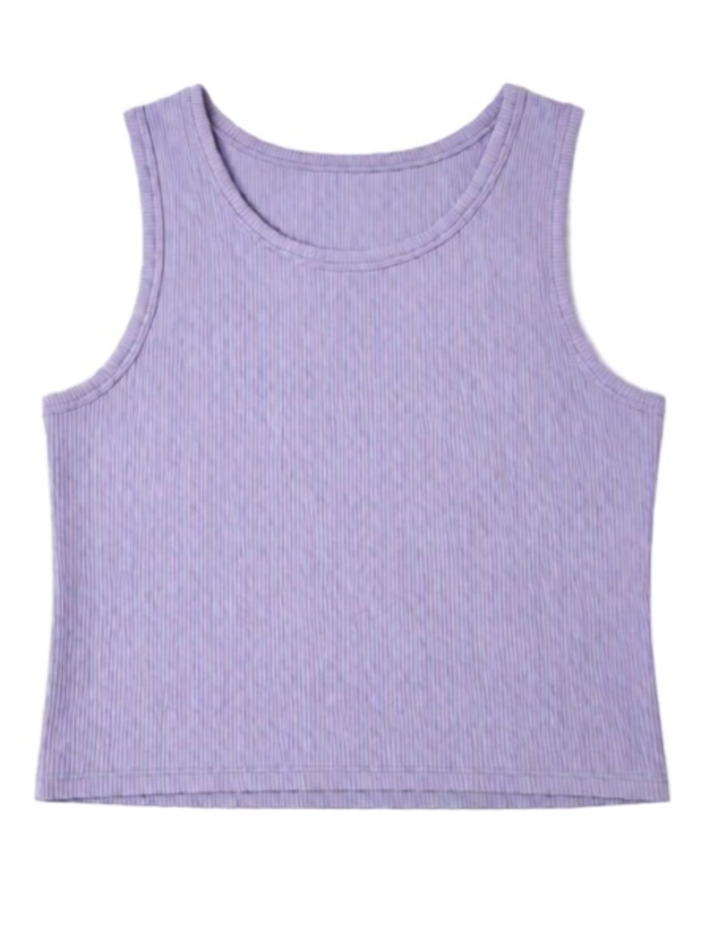 NWOT Cropped Ribbed Tank Top in Lavender Lilac